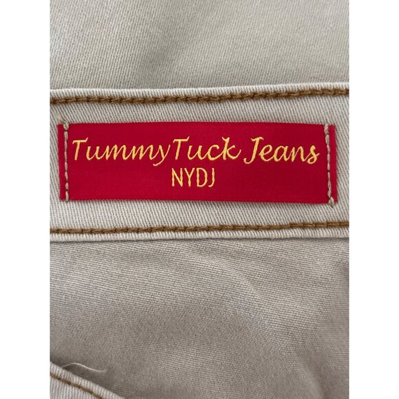 NYDJ Tummy Tuck Jeans Sand Tan Size 14 Stretch Cropped Pants NWT - Picture 9 of 11